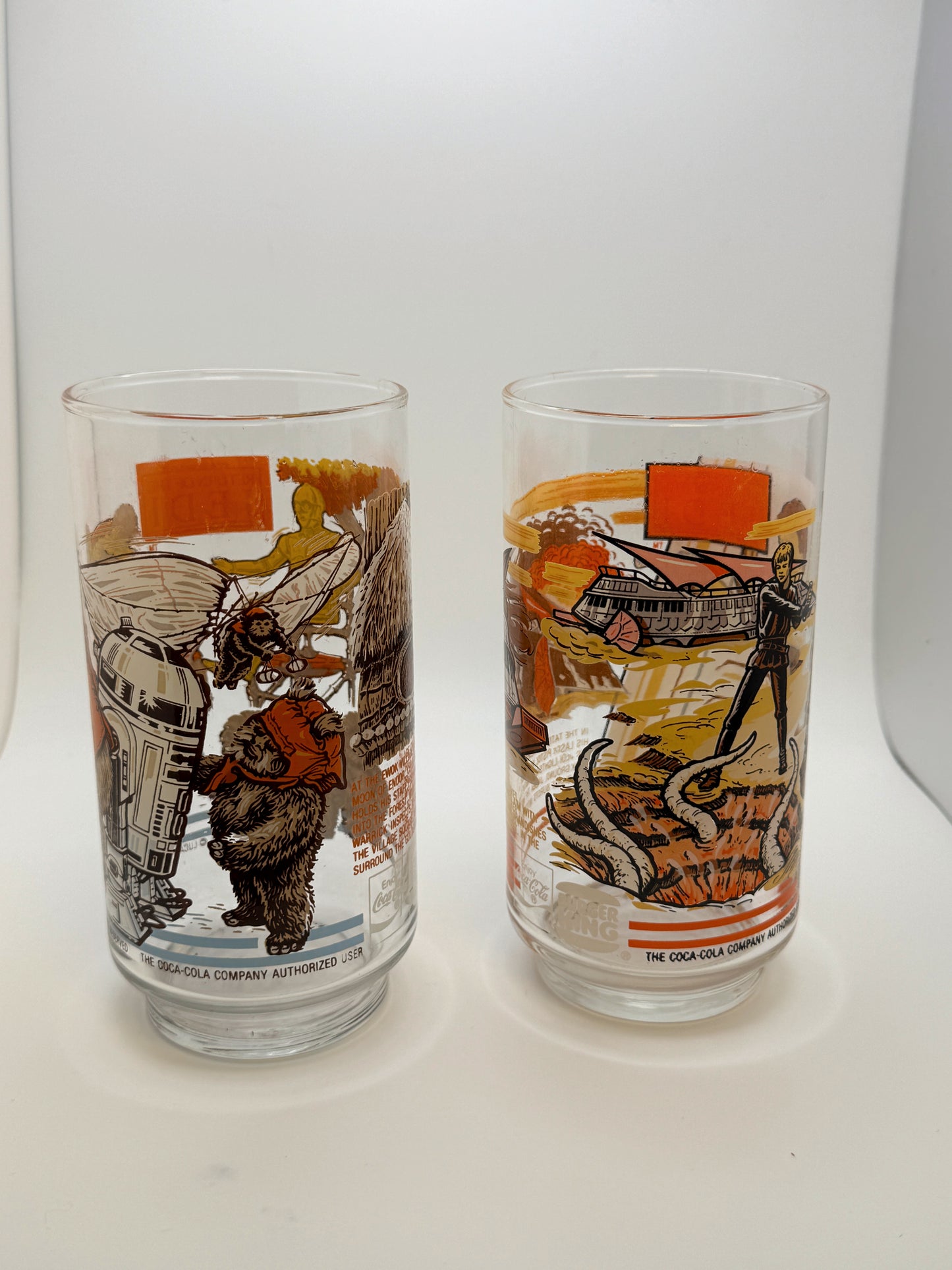1983 Burger King Star Wars Return of the Jedi Glasses – Set of 2