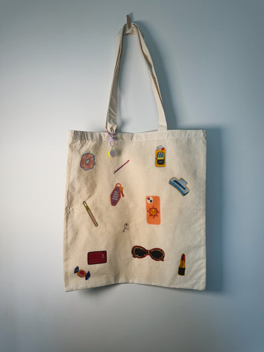 What’s In My Bag Hand-Pressed Tote Bag | 15x16 Natural Cotton — Luxe