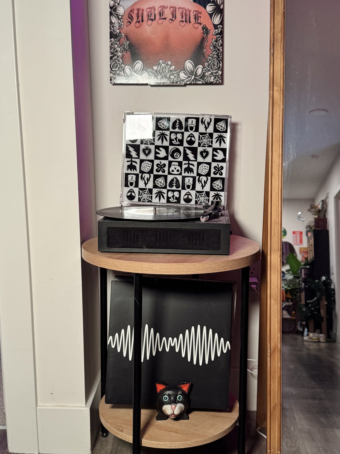 Vintage Wooden Cat Organizer – Folk Art Accent Piece