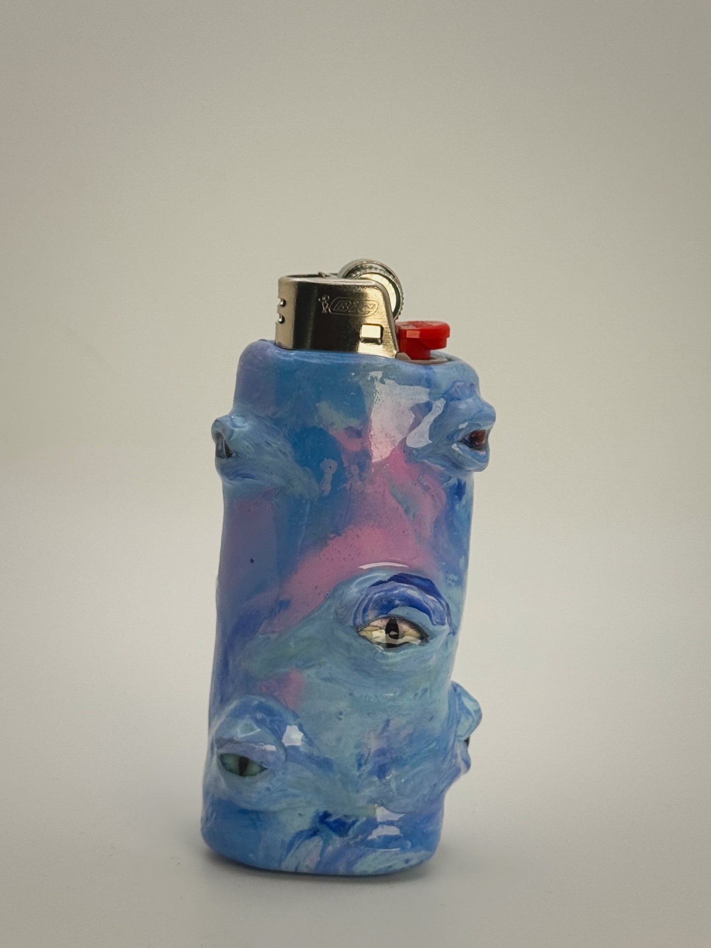 Eyeball Lighter Case| Fits Standard Bic | Handmade Polymer Clay Art