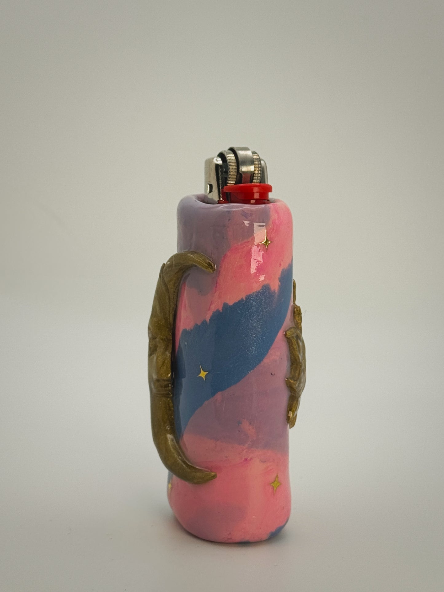 Celestial Lighter Case| Fits Standard Bic | Handmade Polymer Clay Art