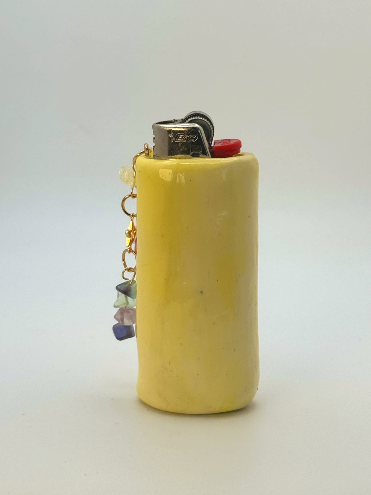 Heart Face Case with charm| Fits Standard Bic | Handmade Polymer Clay Art