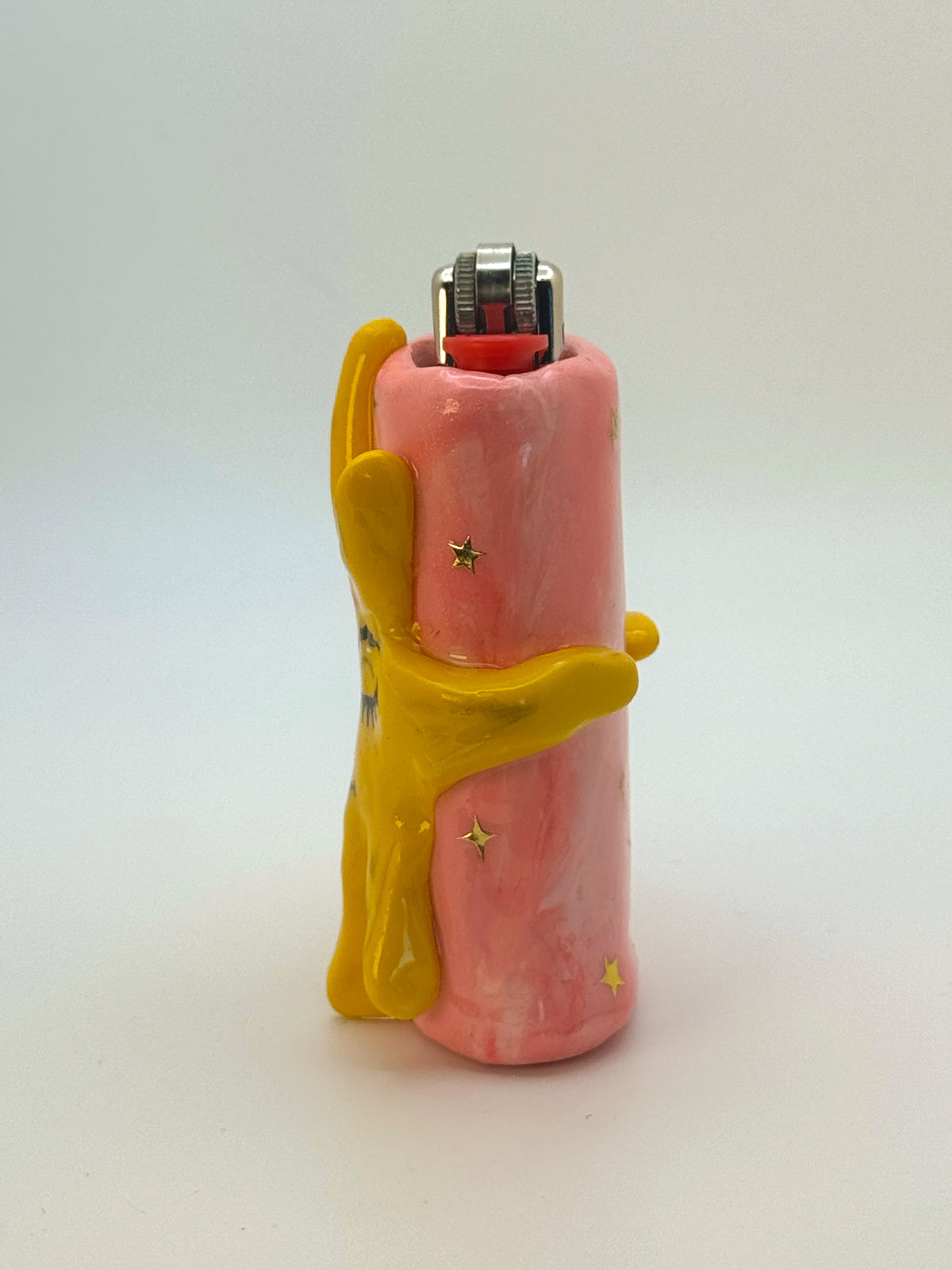 Celestial Sun Case with charm| Fits Standard Bic | Handmade Polymer Clay Art
