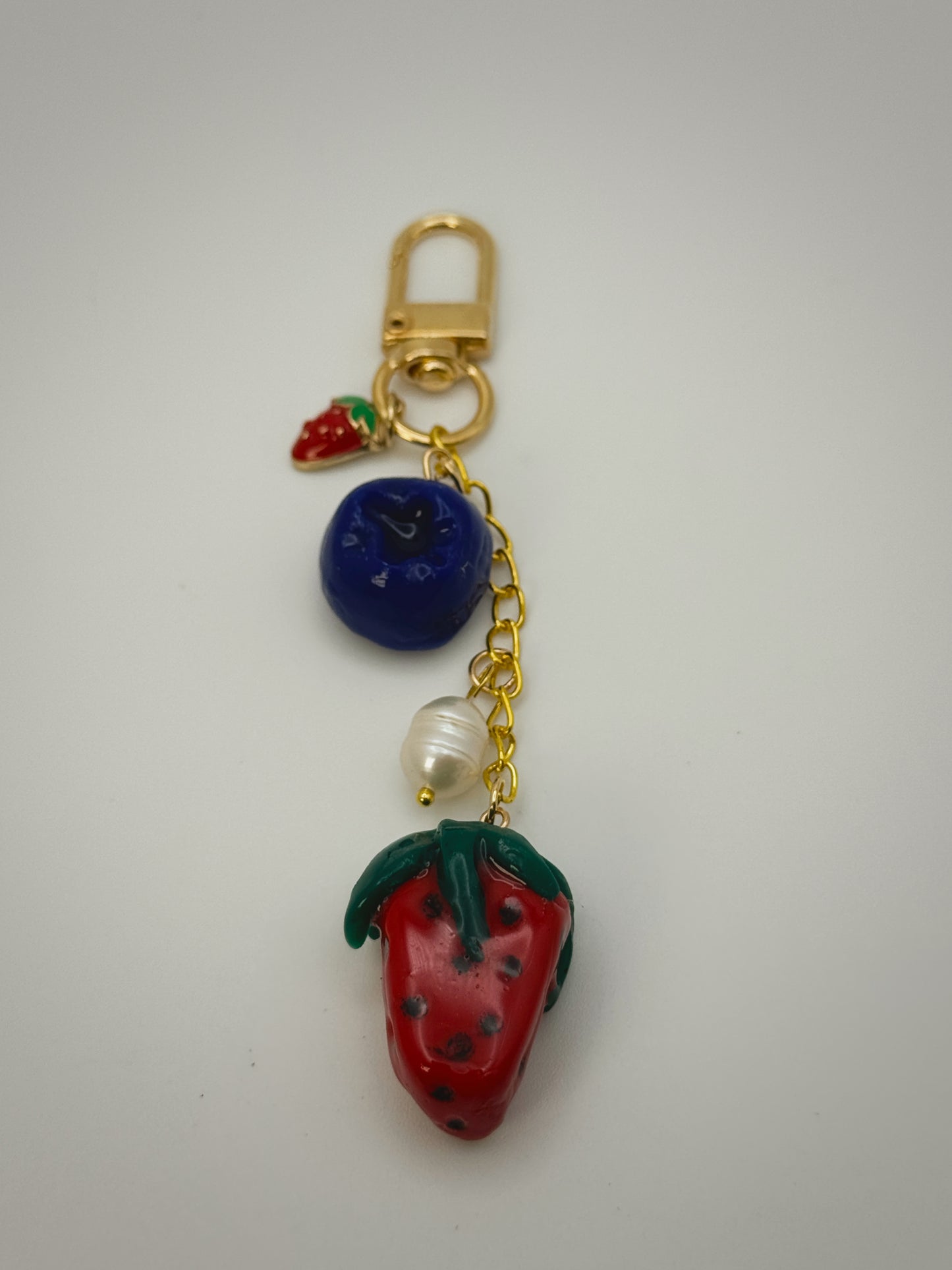 Mixed Berries Bag Charm | Handmade Polymer Clay Key Chain