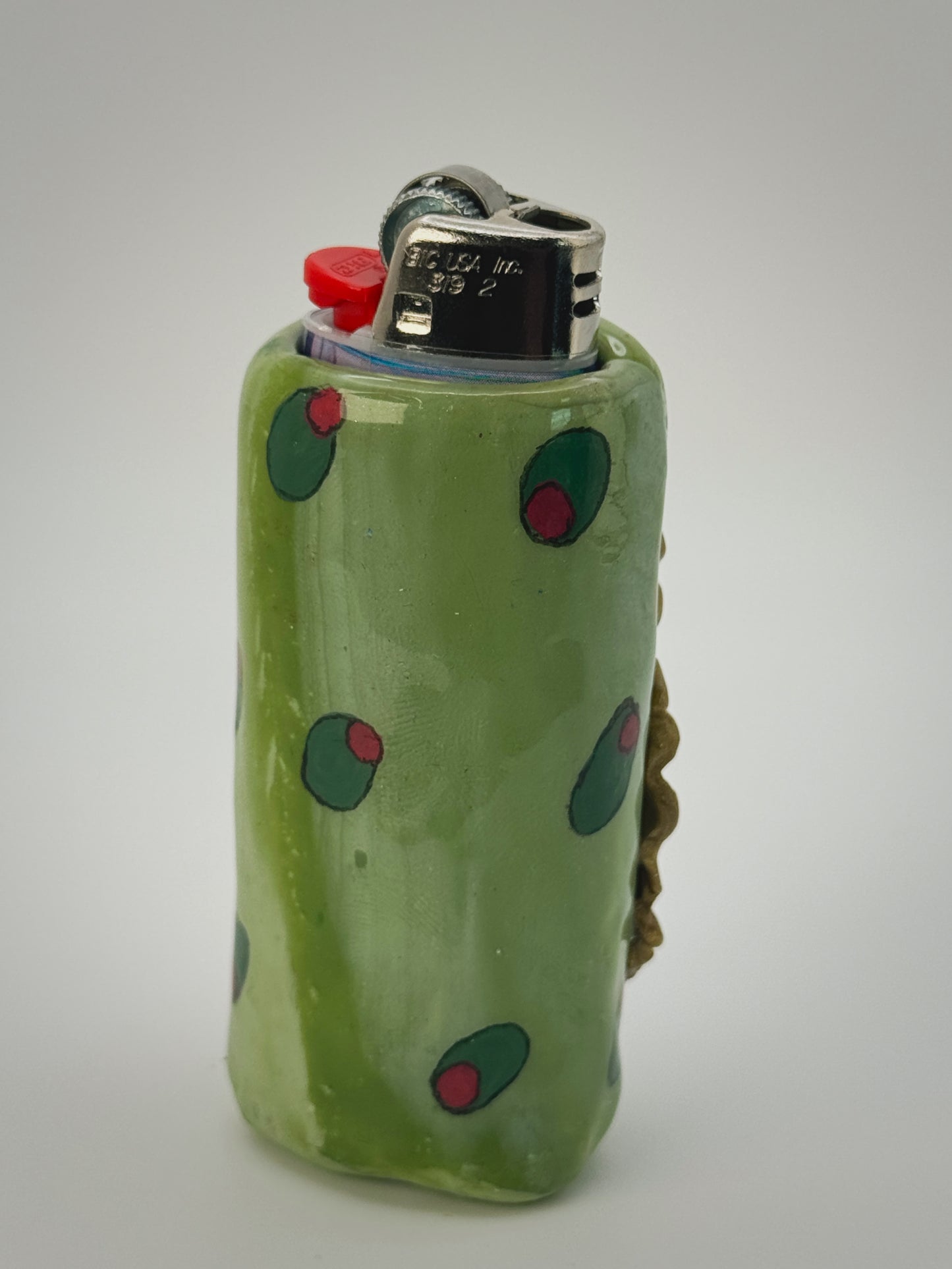 Vintage Frame Extra Dirty Martini Lighter Case| Fits Standard Bic | Handmade Polymer Clay Art