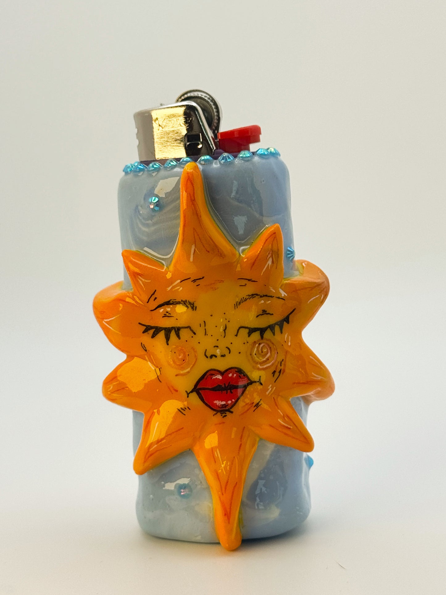 Miss Sunny Lighter Case| Fits Standard Bic | Handmade Polymer Clay Art