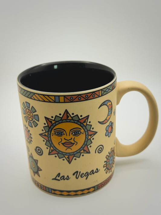 Vintage 90s Las Vegas Celestial Mug – Sun and Moon Souvenir Coffee Cup