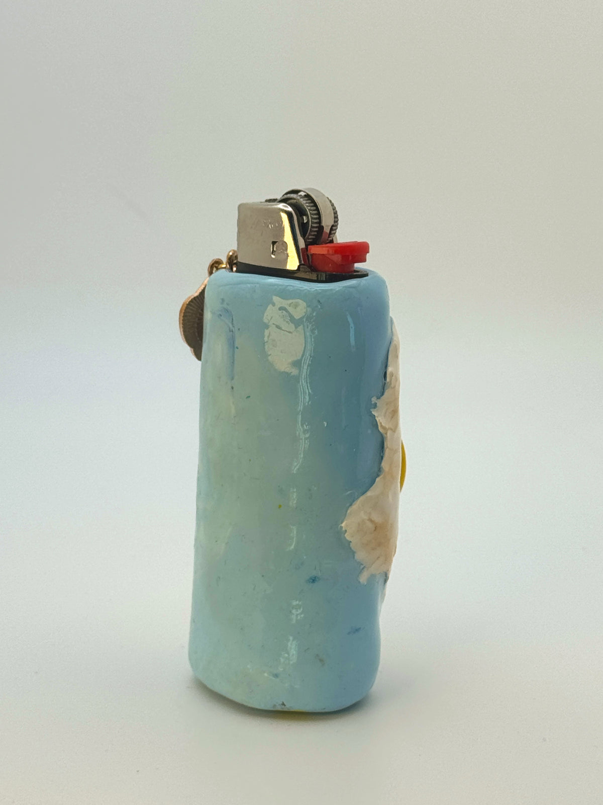 Double Fries Egg Case with charm| Fits Standard Bic | Handmade Polymer Clay Art