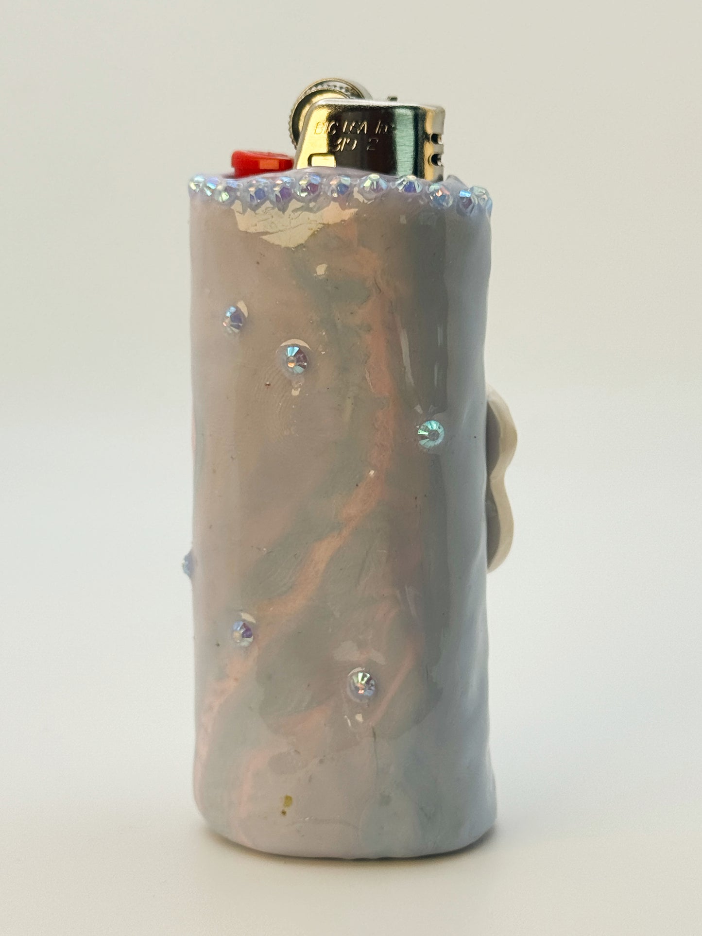 Crying Cloud Lighter Case| Fits Standard Bic | Handmade Polymer Clay Art