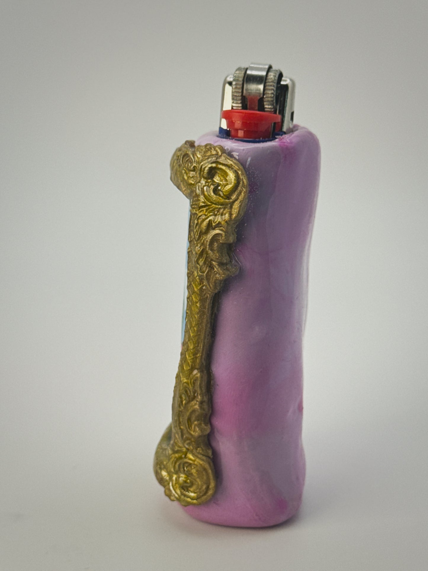 Vintage Frame Rip It Frog Lighter Case| Fits Standard Bic | Handmade Polymer Clay Art