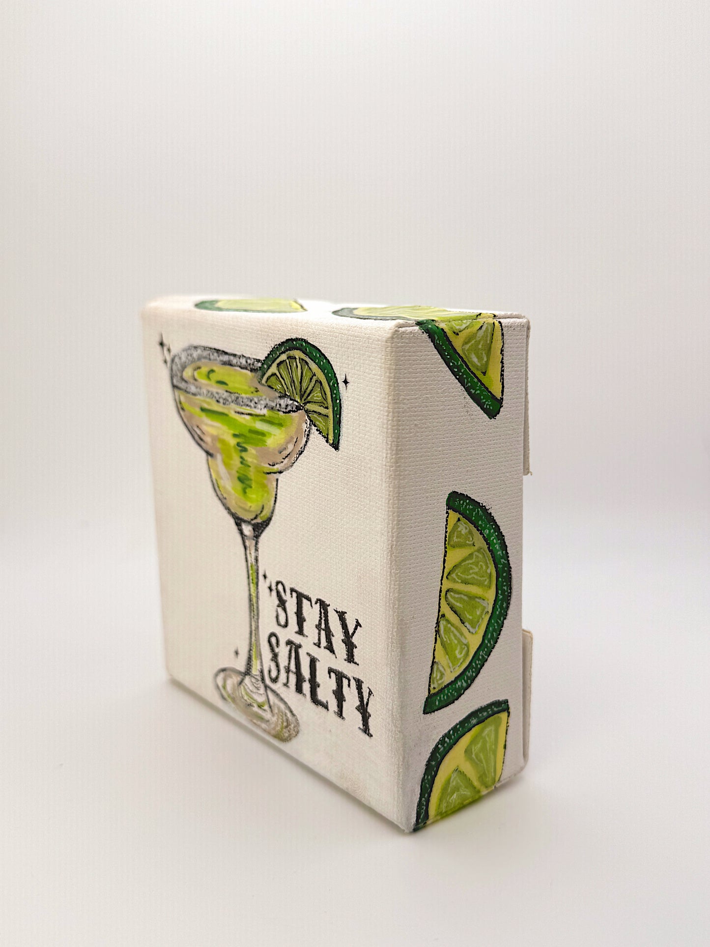 Stay Salty – Mini Cocktail Canvas (4×4 Original)