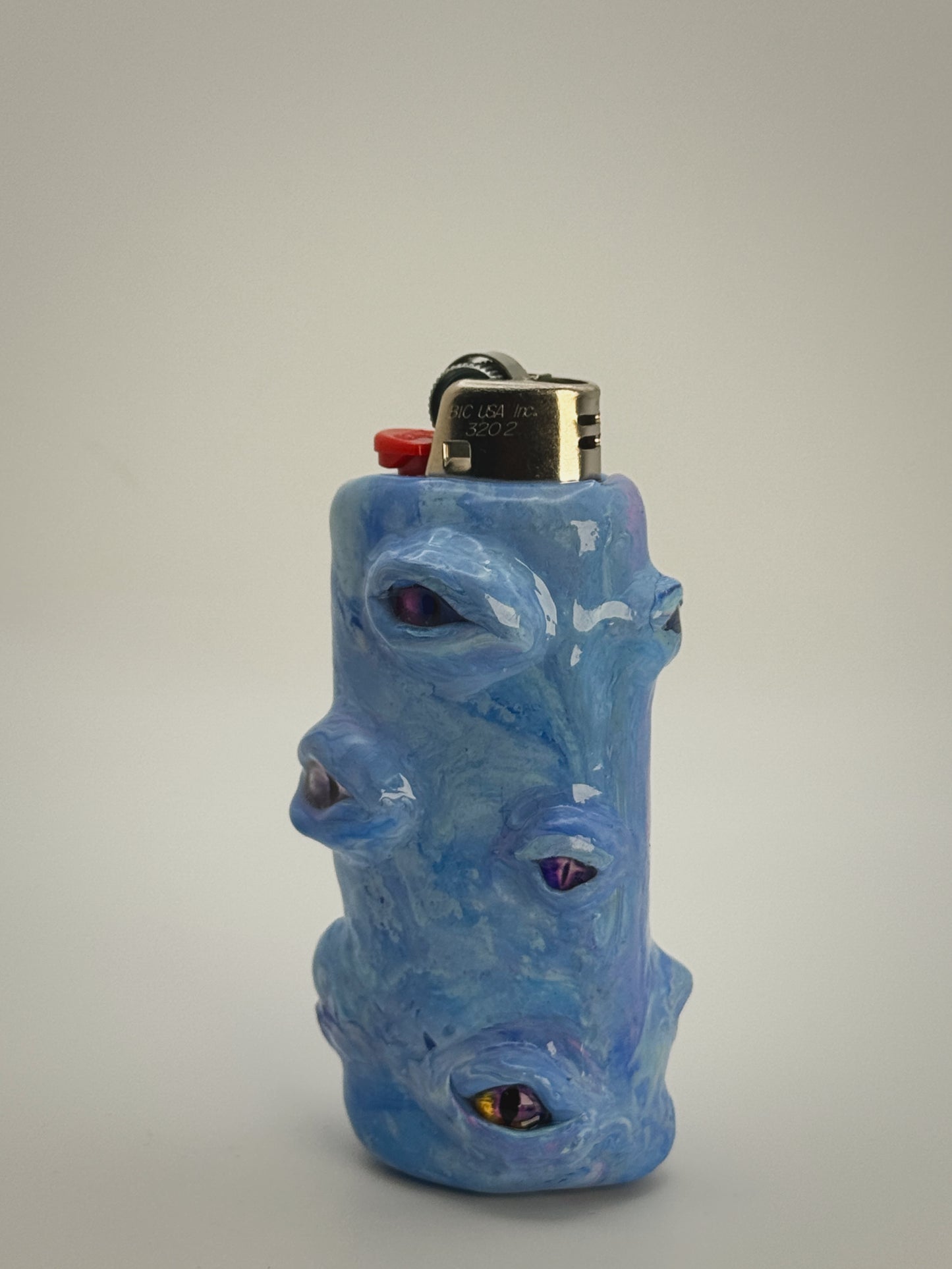 Eyeball Lighter Case| Fits Standard Bic | Handmade Polymer Clay Art