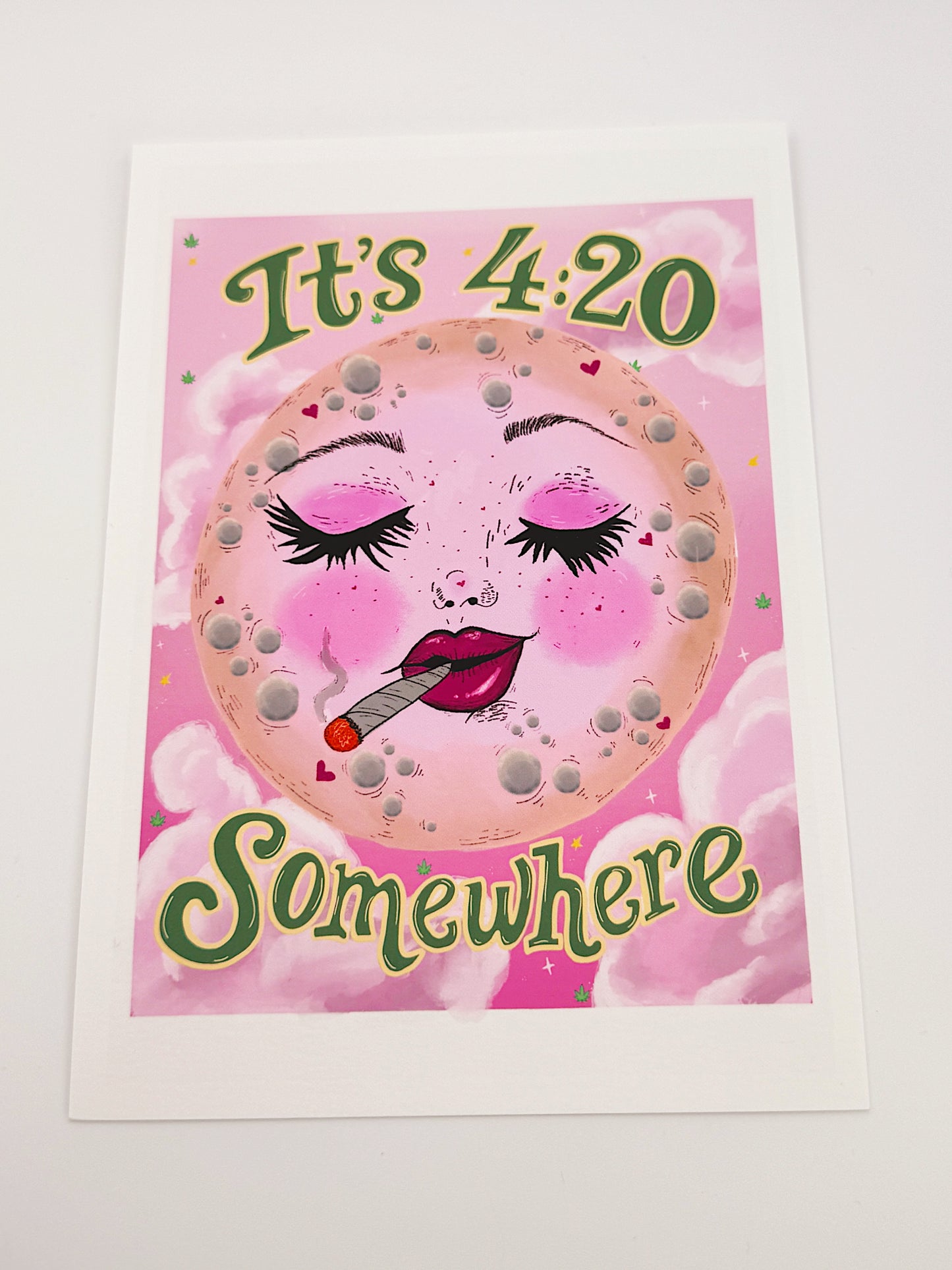 “It’s 4:20 Somewhere” Print – FRAMED 5×7