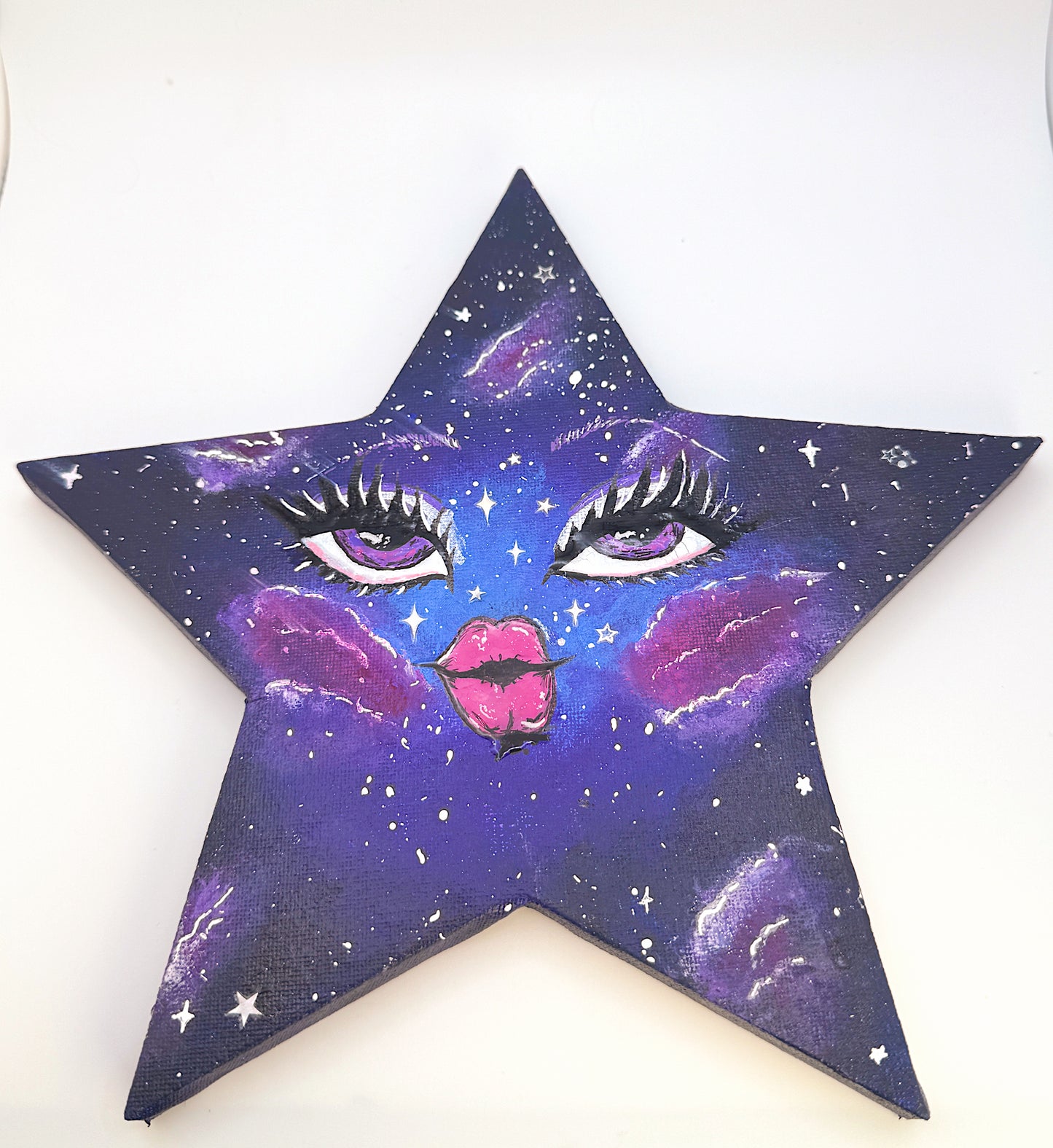 Galactic Glam Star — Original 10” Canvas Art