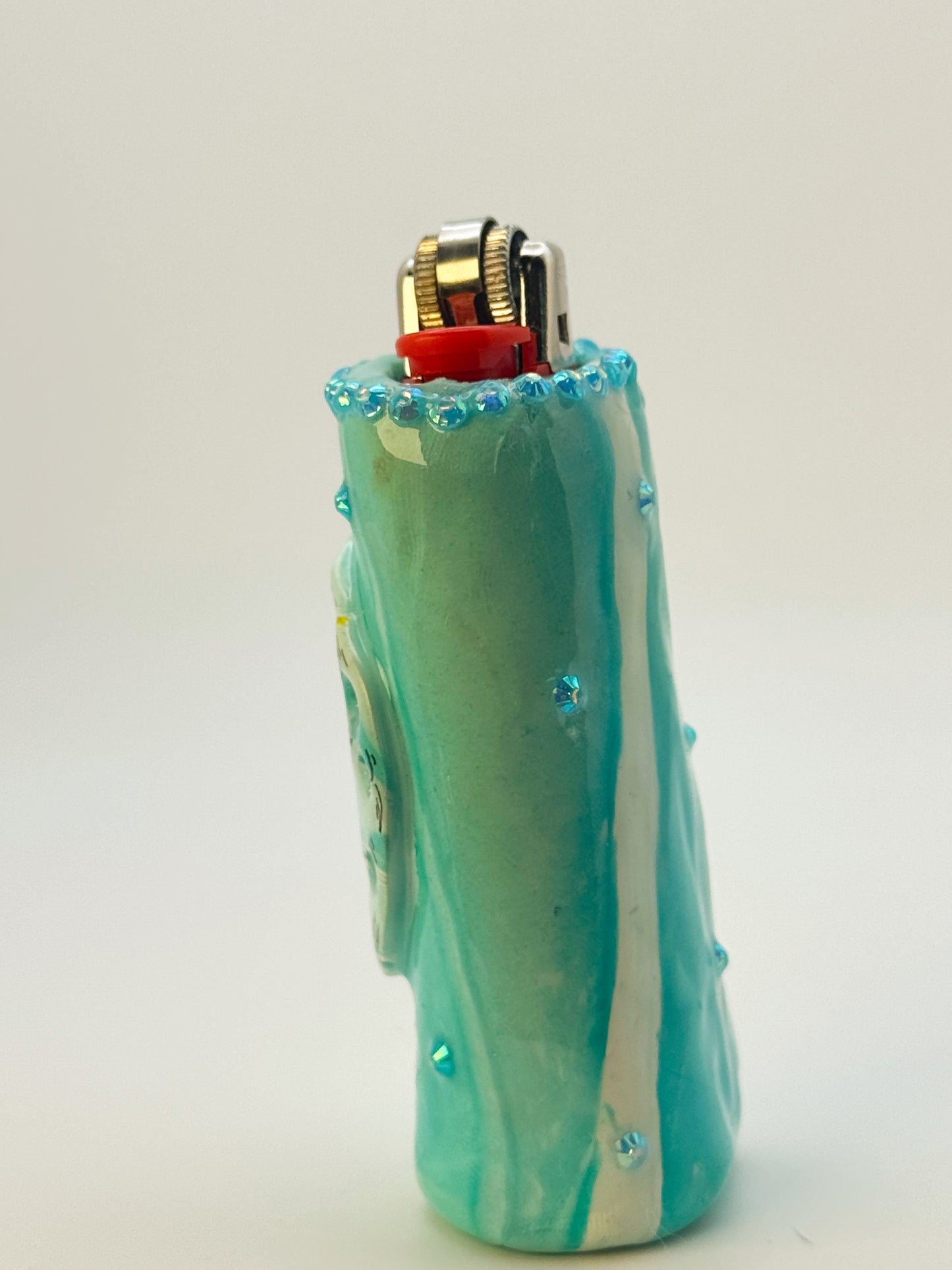 Sassy Moon Lighter Case| Fits Standard Bic | Handmade Polymer Clay Art