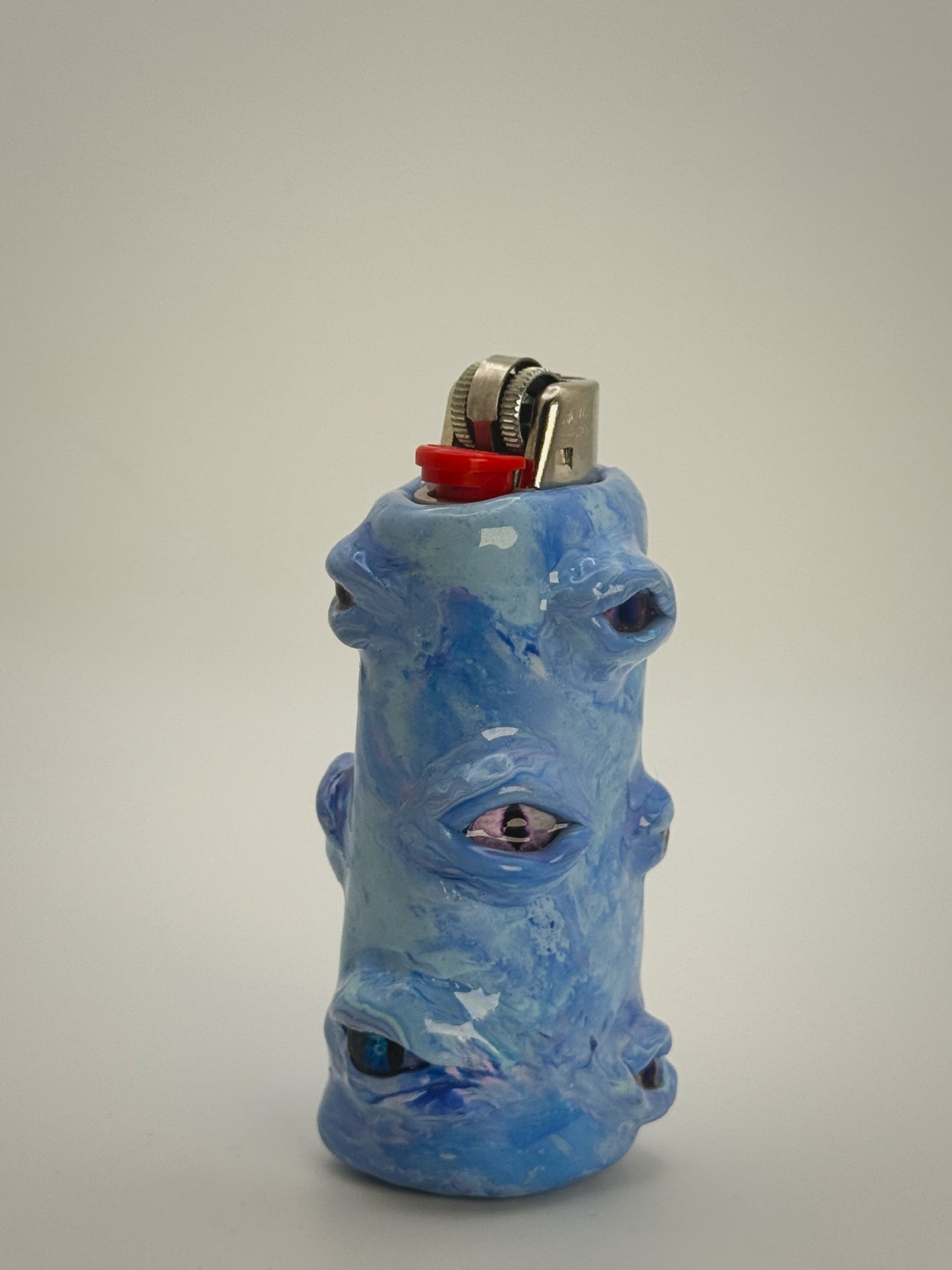 Eyeball Lighter Case| Fits Standard Bic | Handmade Polymer Clay Art