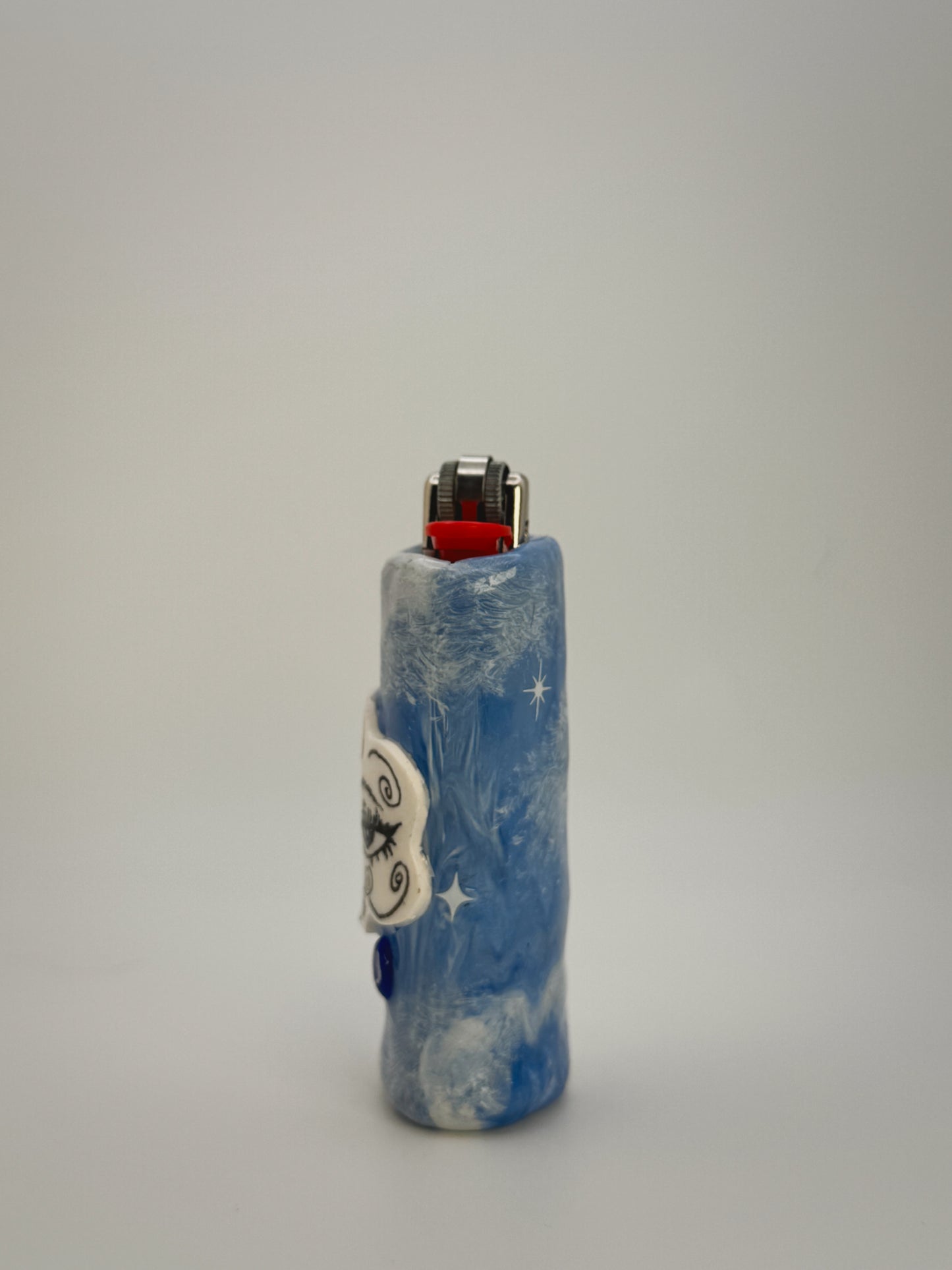 Sad Girl Cloud Lighter Case| Fits Standard Bic | Handmade Polymer Clay Art