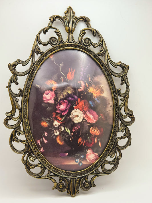 Vintage Italian Ornate Floral Frame | Made in Italy