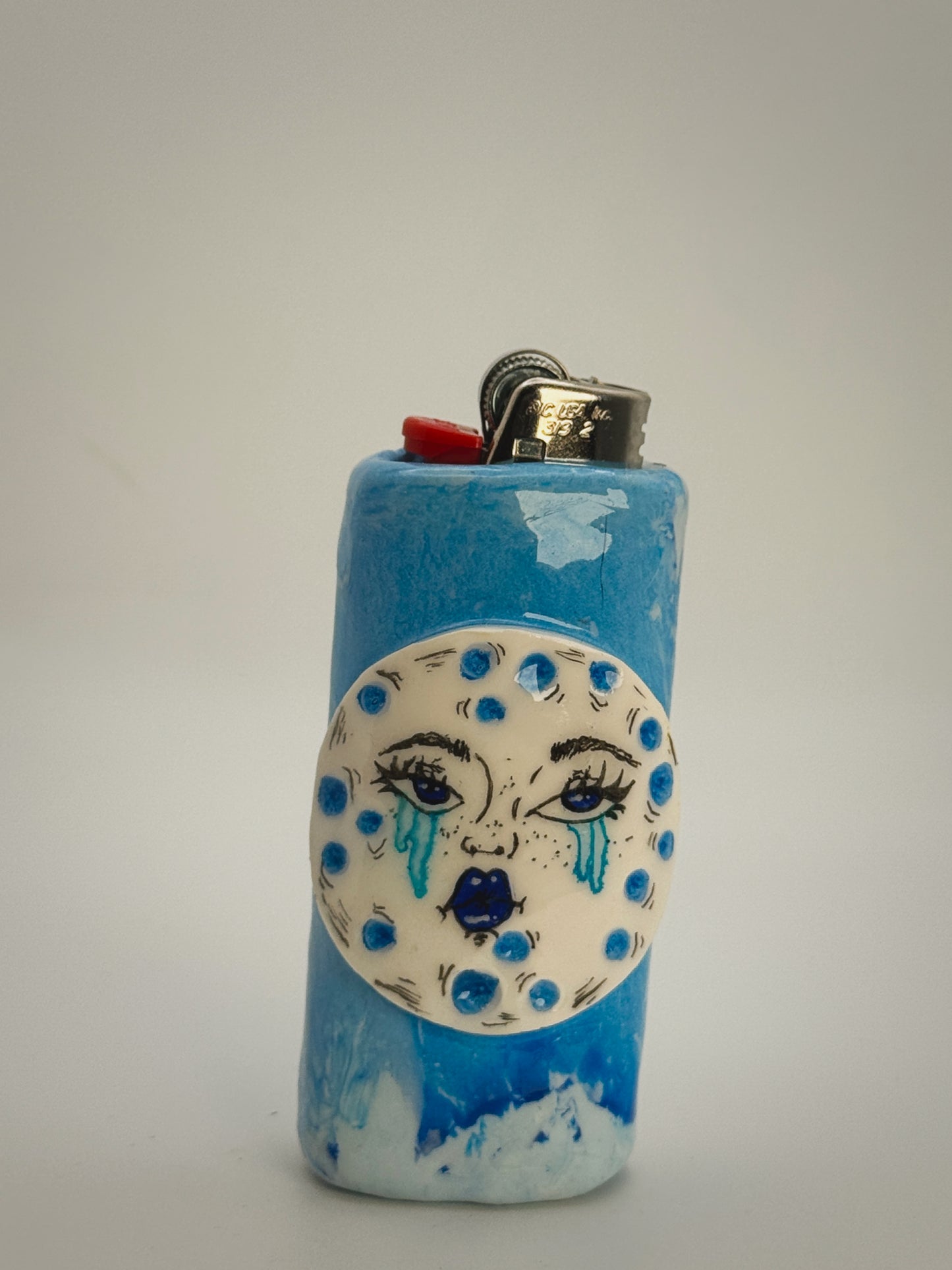 Sad Girl Club Ligher Case| Fits Standard Bic | Handmade Polymer Clay Art