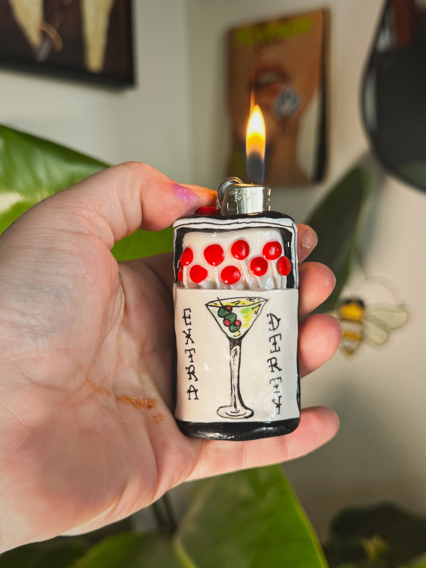 Extra Dirty Matchbox Lighter Case| Fits Standard Bic | Handmade Polymer Clay Art