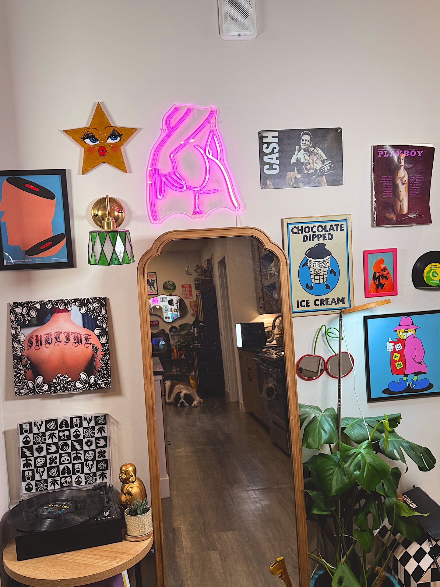 Celestial Star Babe – Hand-Painted 10” Wall Art