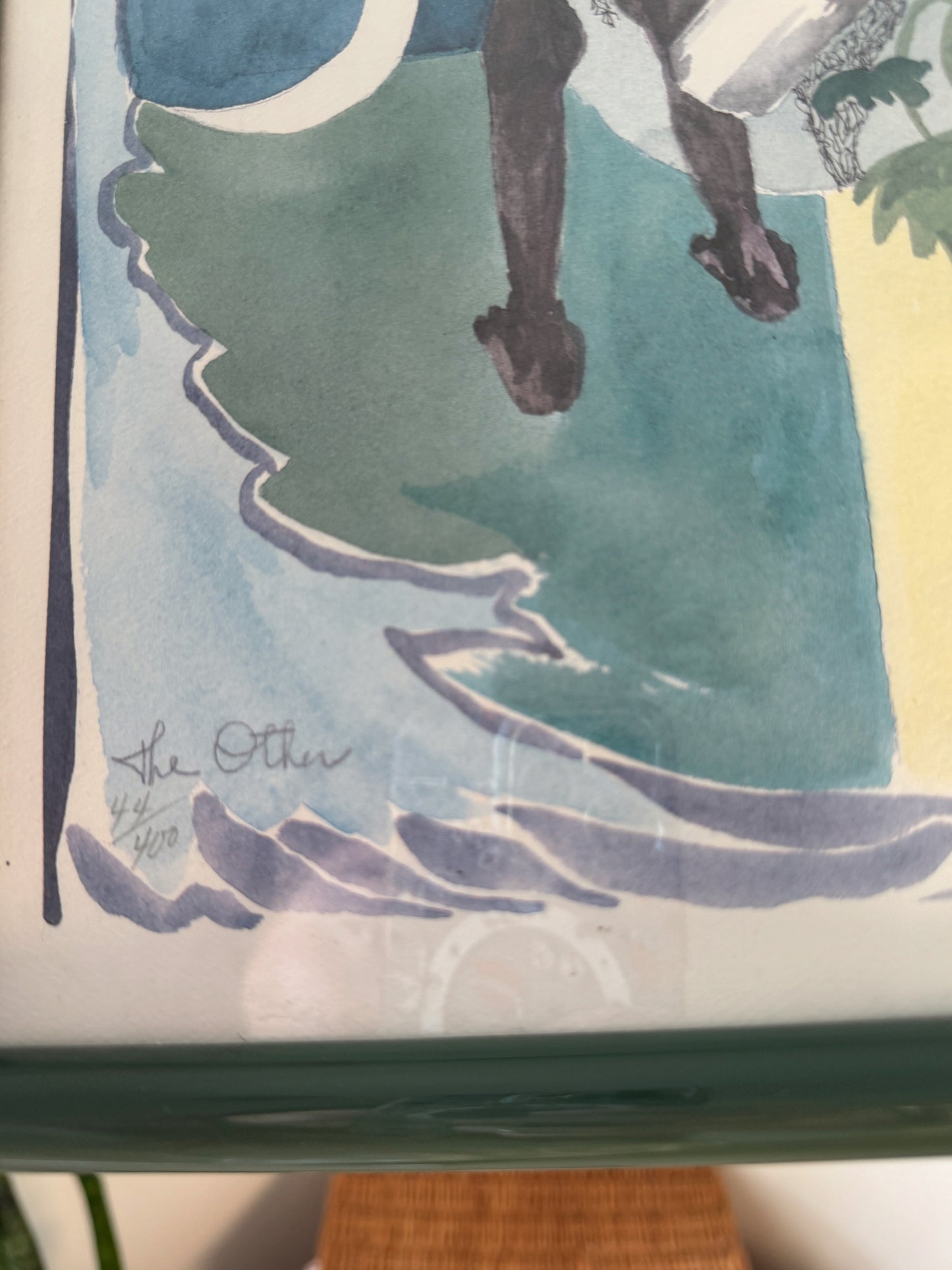 Vintage 1993 Signed Limited Edition Art Print Framed – Pauline Blondine – Surreal Figurative 12x16