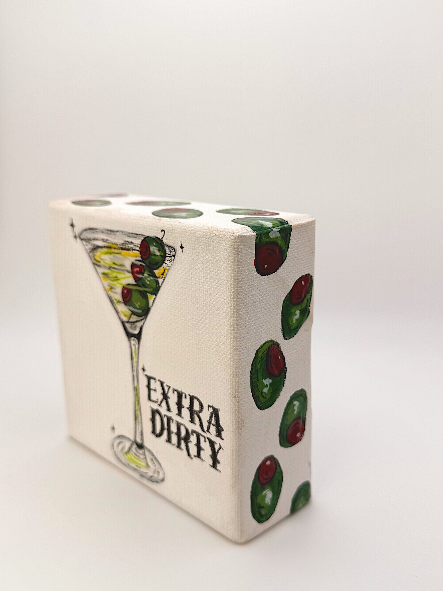 Extra Dirty – Mini Cocktail Canvas (4×4 Original)