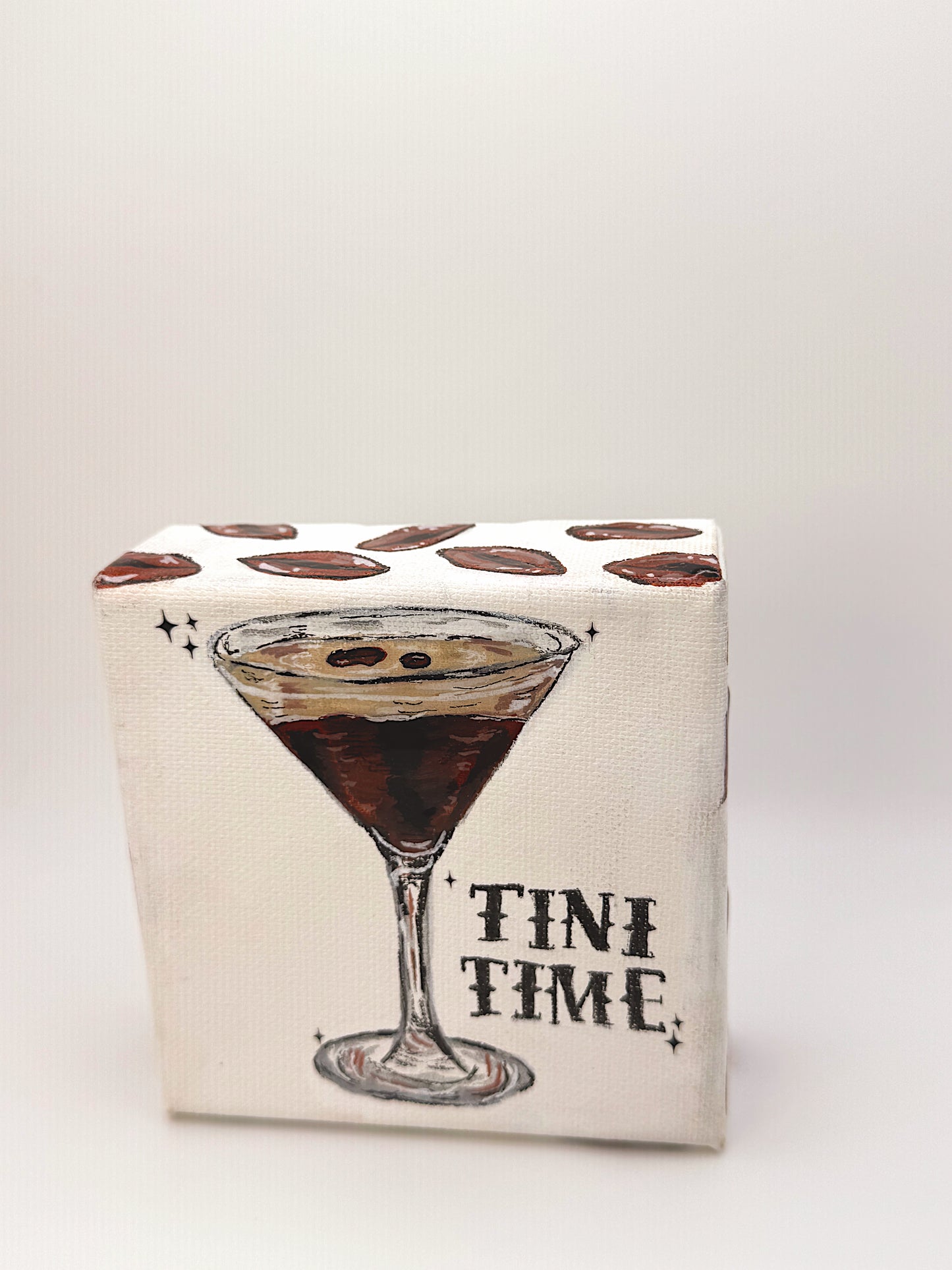 Tini Time – Mini Cocktail Canvas (4×4 Original)