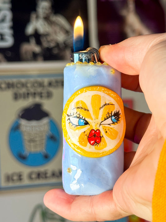 Sassy Lemon Lighter Case| Fits Standard Bic