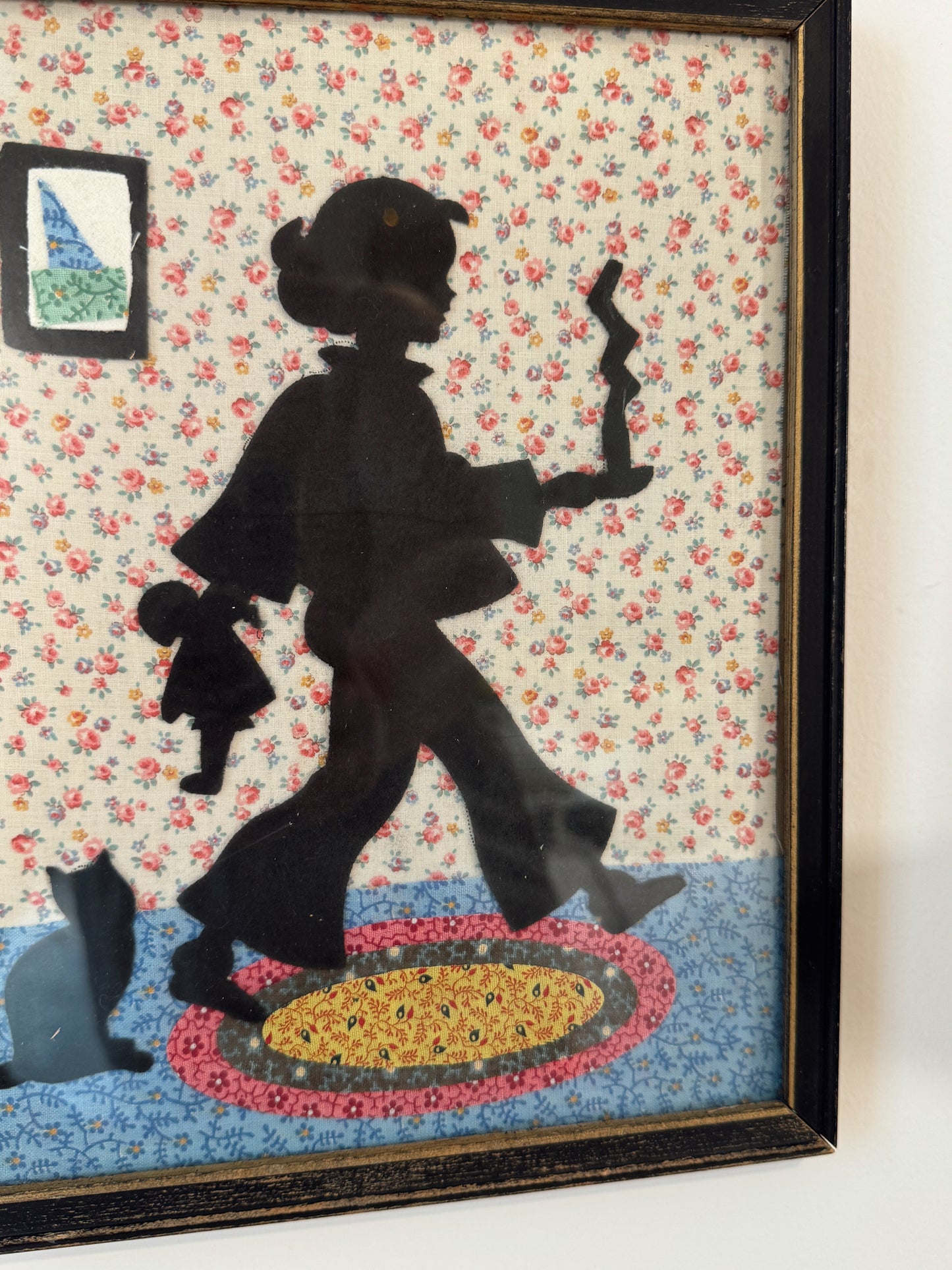 Vintage 1931 Framed Hand Cut Silhouette Folk Art – Signed & Dated
