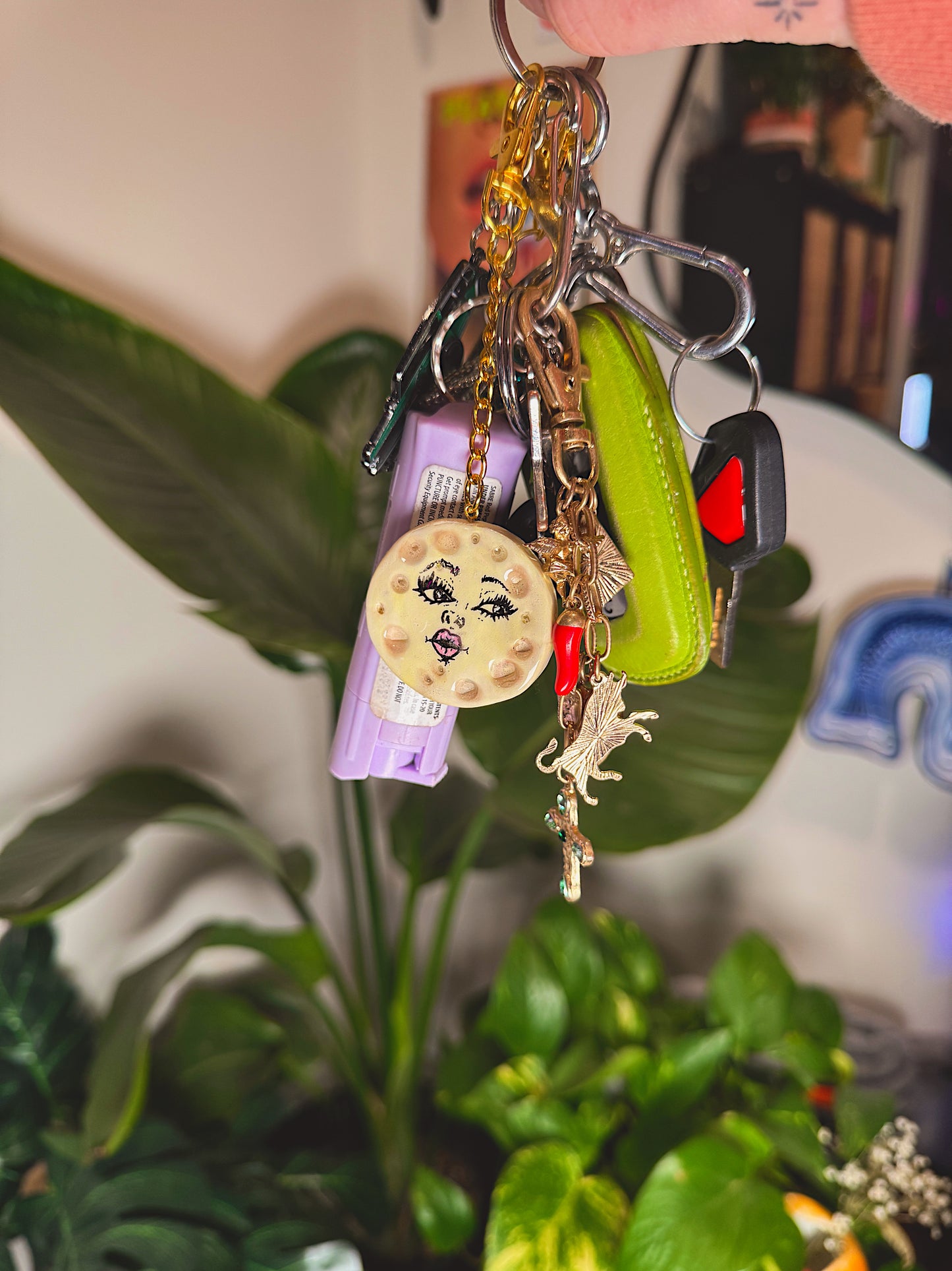 Moon Babe Keychain – Hand-Sculpted Celestial Charm