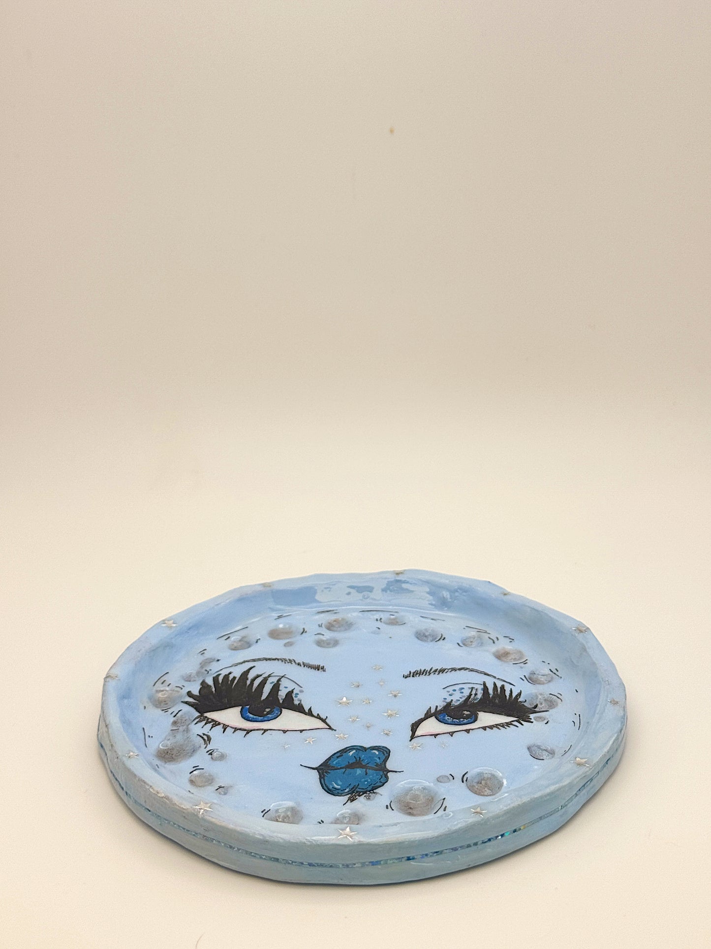 Lunar Babe Trinket Dish — 5” Hand-Painted Moon