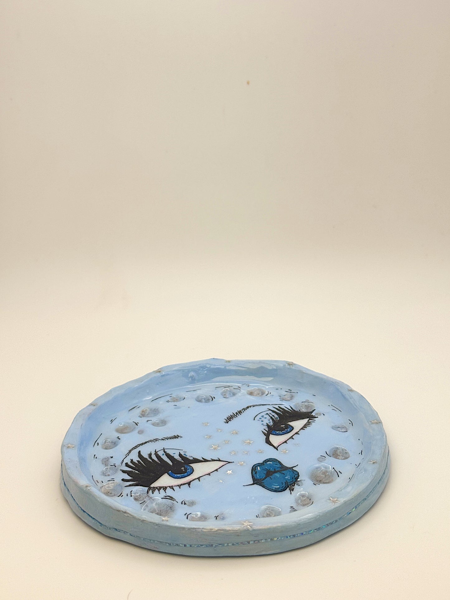 Lunar Babe Trinket Dish — 5” Hand-Painted Moon