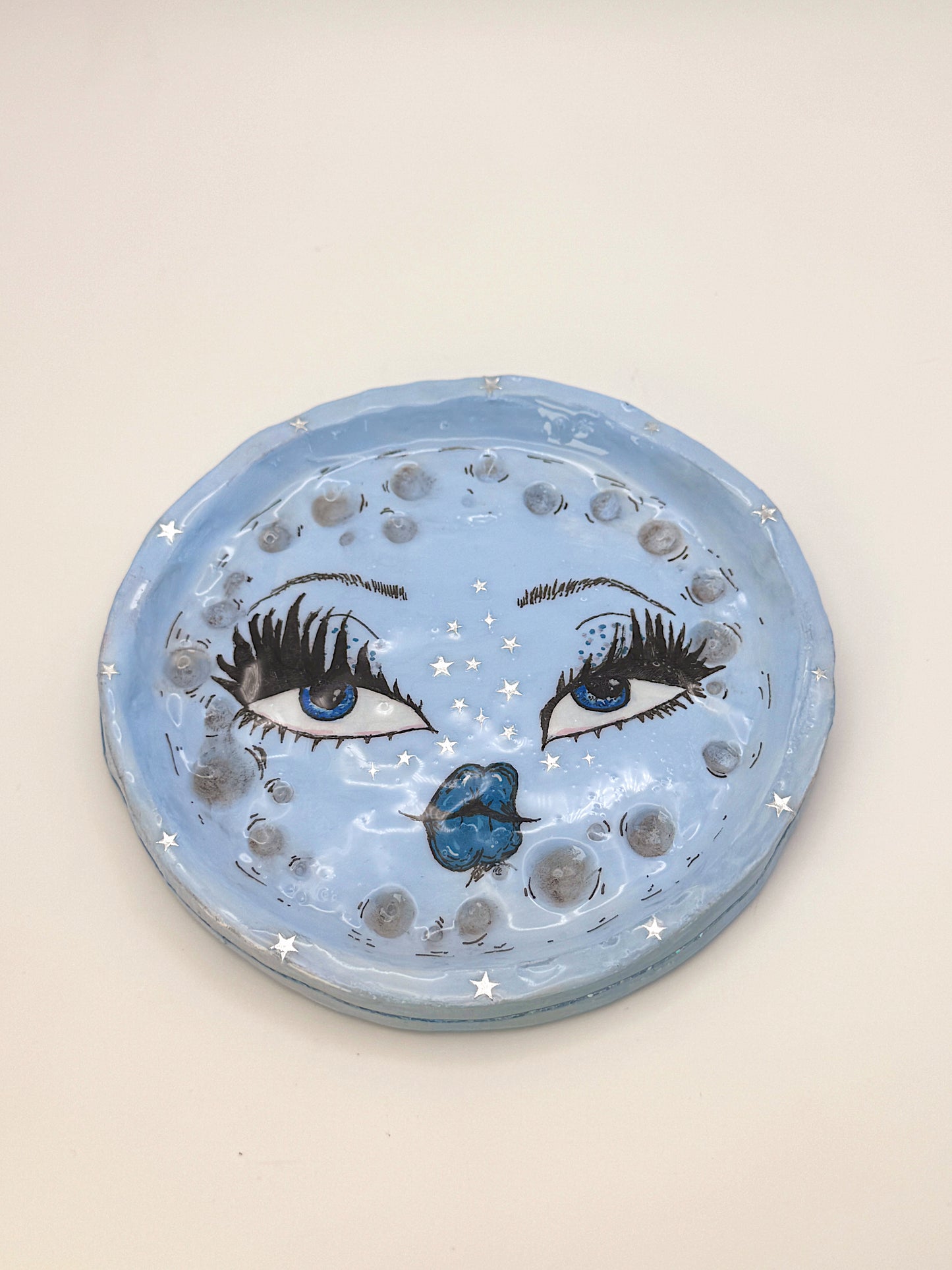 Lunar Babe Trinket Dish — 5” Hand-Painted Moon