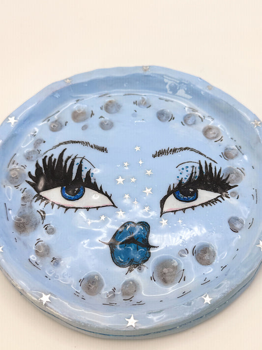 PREORDER: Moon Trinket Dish — 4-5” Hand-Painted Moon