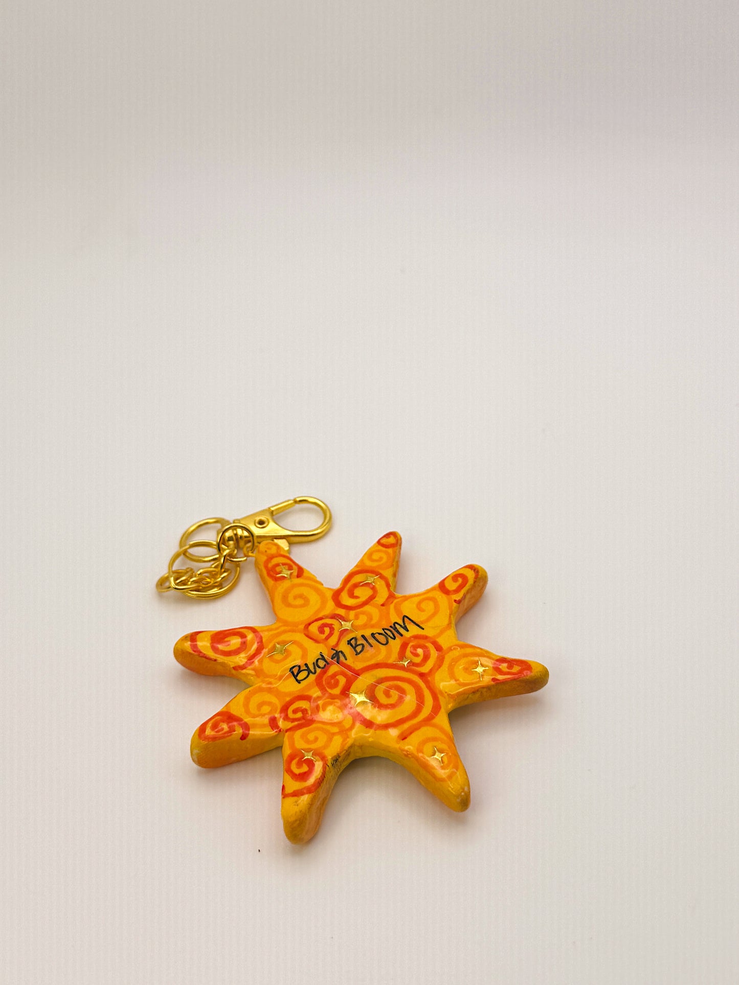 Hand-Painted Sun Keychain – Bud & Bloom Original