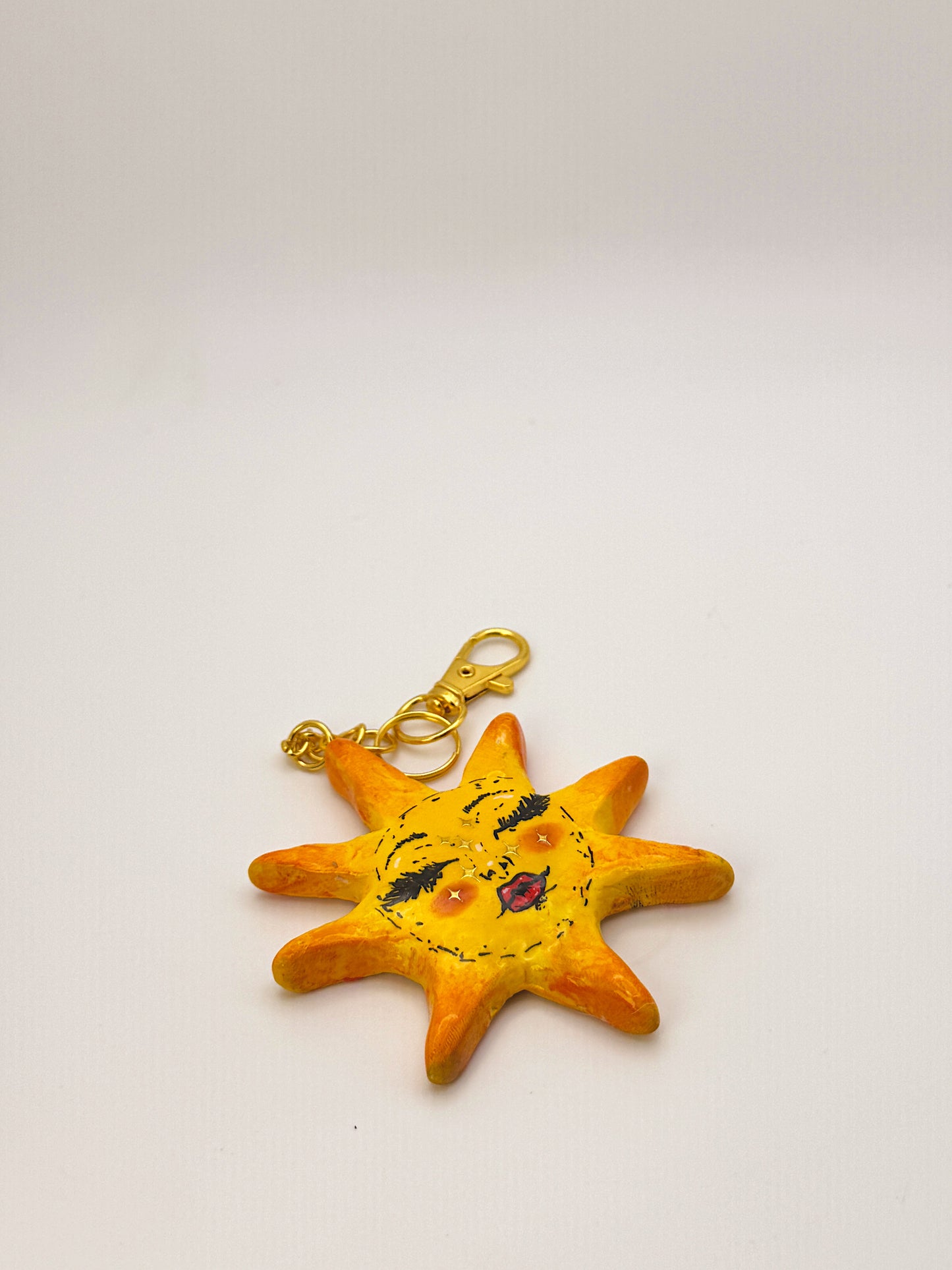 Hand-Painted Sun Keychain – Bud & Bloom Original