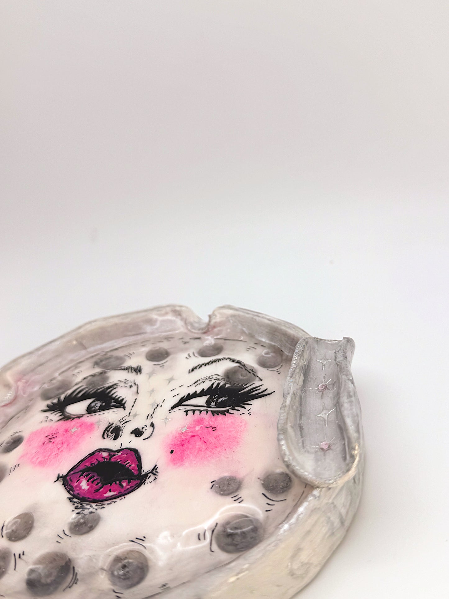 Handmade Moon Ashtray or Trinket Dish | Celestial Art | Viral Moon Face