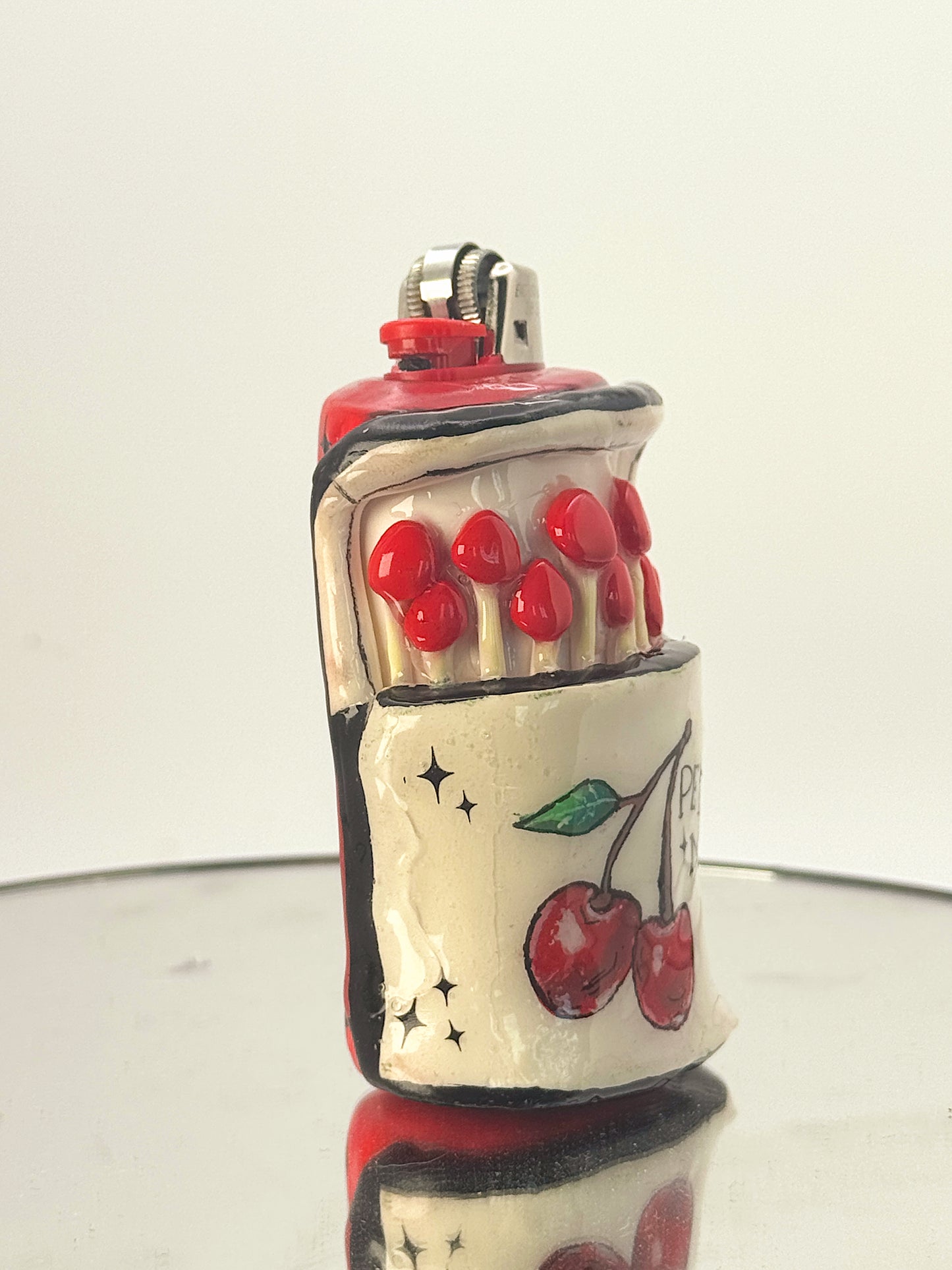 Handmade Cherry Matchbox Lighter Case