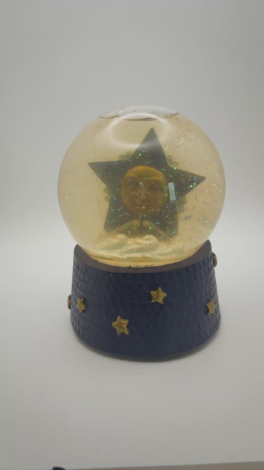 Vintage 1997 Vandor Celestial Snow Globe – Musical "When You Wish Upon a Star"